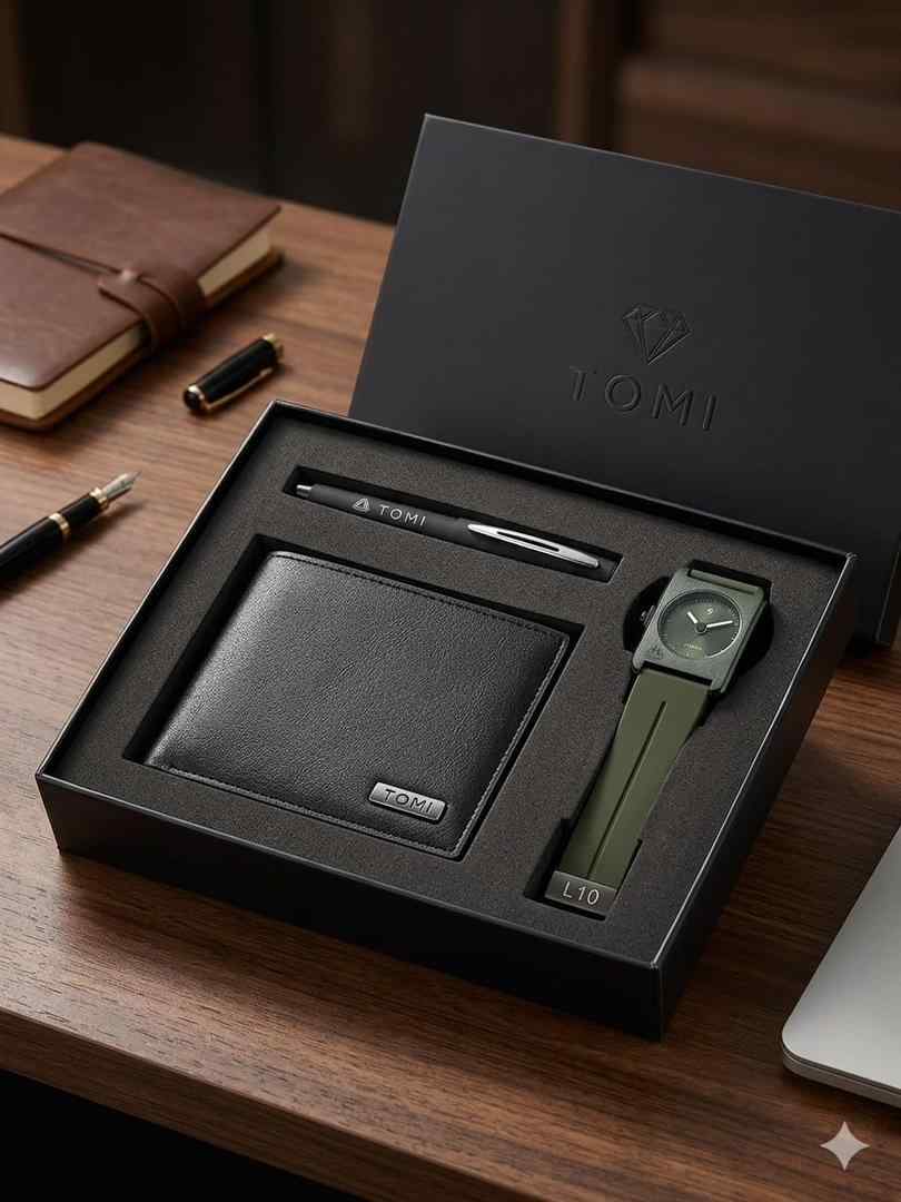 Vignette 2 : Pack Élégance Homme – Montre, Portefeuille et Stylo